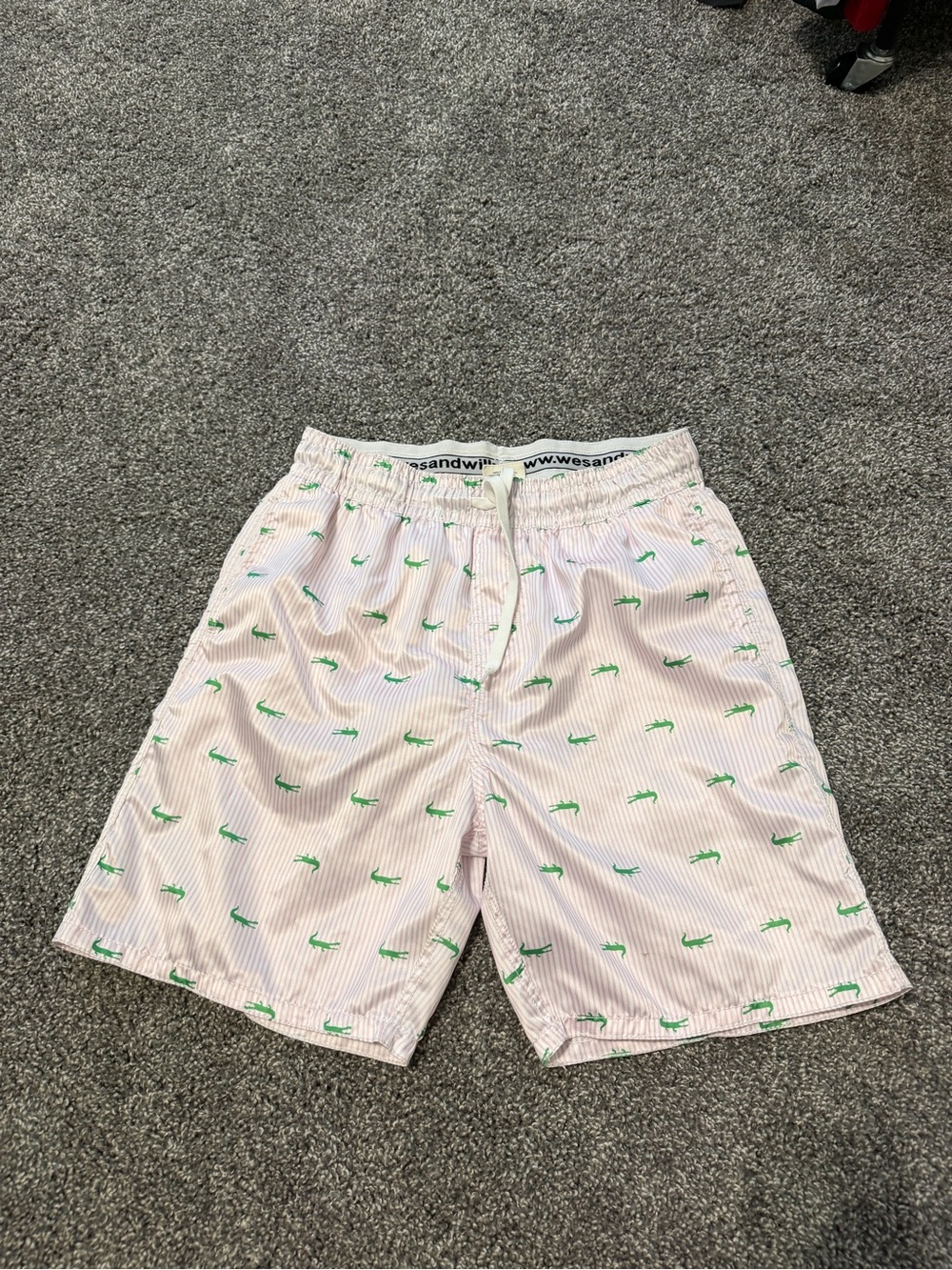 wes and willy swim trunks